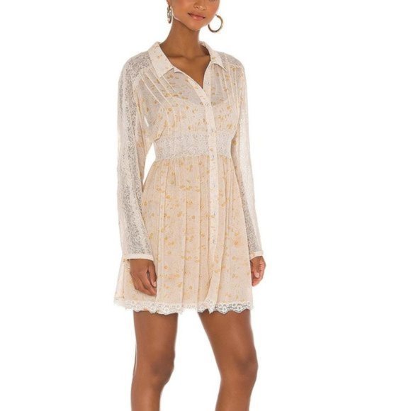 Free People Sheer Romance Minidress. L - Picture 6 of 6